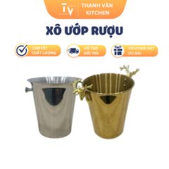Xô Ướp Rượu INOX 304 Quai Hươu Cao Cấp Sang Trọng - Dụng Cụ Nhà Bếp Thời Thượng, Phong Cách Đẳng Cấp (TV201)