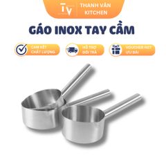 Gáo Inox Múc Nước Lèo Lớn Chất Liệu Inox 304 Không Gỉ - Muôi Múc Nước Phở Cho Quán Ăn (TV660)