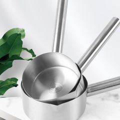 Gáo Inox Múc Nước Lèo Lớn Chất Liệu Inox 304 Không Gỉ - Muôi Múc Nước Phở Cho Quán Ăn (TV660)