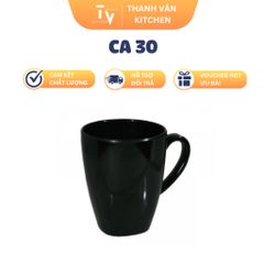 Cốc Nhựa Melamine TVKITCHEN 300ml - Đen, Đỏ, Xanh Lá, Cam - Đồ Dùng Gia Đình Tiện Lợi, Thân Thiện Với Môi Trường
