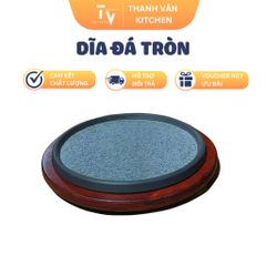 Dĩa Đá Tròn Giữ Nhiệt Lớn - Đế Gỗ Chống Nóng Nhà Bếp, Nhiều Kích Thước, Sản Phẩm Gia Dụng Chất Lượng Cao (TV523)