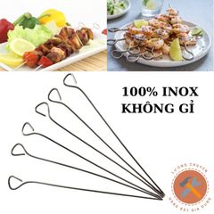 Cây Xiên Thịt Nướng BBQ Inox Cao Cấp EWZ - Dụng Cụ BBQ Đầu Móc Tiện Lợi Cho Thịt & Rau Củ (TV659)