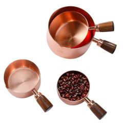 Bát Rót Nước Xốt Bít Tết Inox 201, Chén Đựng Xốt Thông Minh 250ml, Tay Cầm Gỗ Chống Đổ - Dụng Cụ Nhà Bếp Tiện Lợi (TV519)