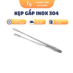 Kẹp Gắp Thực Phẩm Inox 304 Dài - Kẹp Nướng Đồ Ăn Bền Chắc, Dụng Cụ Nhà Bếp Tiện Ích cho Mọi Gia Đình (TV453)