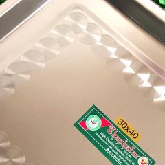 Mâm Inox Vuông Đa Năng - Dụng Cụ Nhà Bếp Tiện Lợi Như TVKITCHEN - Hỗ Trợ Đựng Thực Phẩm Thoải Mái (TV39)