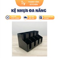 Kệ Nhựa 8 Ngăn Đựng Ly Cốc Đa Năng 41x21x22cm - Giải Pháp Tiện Ích Cho Nhà Bếp, Đồ Gia Dụng TVKITCHEN (TV10)