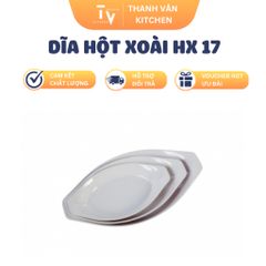 Dĩa Hột Xoài HX 17 - Đồ Gia Dụng Nhà Bếp Chất Liệu Nhựa Melamine Kích Thước 23.3 x 13.4 x 3.1 cm, Phù Hợp Trang Trí Bàn Ăn (TV906)