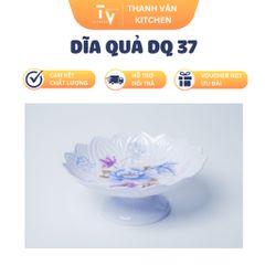 Dĩa Quả Melamine DQ 37 - Đồ Dùng Nhà Bếp Thiết Kế Sang Trọng Ø 20.2 x 9.8 cm - Thích Hợp Cho Tiệc Tùng và Gia Đình (TV875)