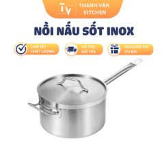 Nồi Inox Sâu Lòng 2 Đáy - Nấu Sốt Hàn Quốc, Có Tay Cầm Dung Tích Lớn Tiện Dụng cho Nhà Bếp (TV299)