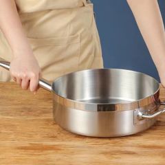 Nồi Inox Sâu Lòng 2 Đáy - Nấu Sốt Hàn Quốc, Có Tay Cầm Dung Tích Lớn Tiện Dụng cho Nhà Bếp (TV299)