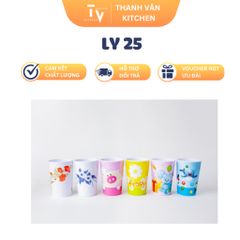 Ly Nhựa Melamine 340ml - Ly Đồ Gia Dụng Nhà Bếp Tiện Ích - Dụng Cụ Uống Hàng Ngày, Kích Thước Ø 7.8 x 11.2 cm (TV745)
