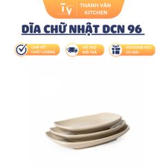 Dĩa Chữ Nhật Melamine TVKITCHEN 21.3x13.3x3.1 cm - Đồ Gia Dụng Nhà Bếp Chất Lượng Cao, Bền Đẹp, Thân Thiện Với Người Dùng (TV844)