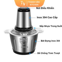Máy Xay Thịt Đa Năng Kitchen Expert 2L - Công Nghệ Hiện Đại, Lưỡi Dao Kép Thép Không Gỉ, Xay Nhuyễn Nhanh Chóng Cho Gia Đình (TV159)