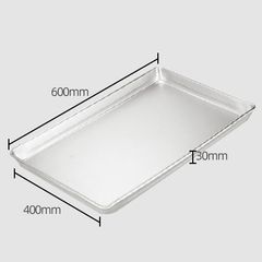 Khay Nhôm Nướng Bánh Chữ Nhật Lớn - Khay Nướng Lò 400x600mm, Dày 0.7mm, Phù Hợp Cho Mọi Nhà Bếp, Chất Lượng Cao (TV662)