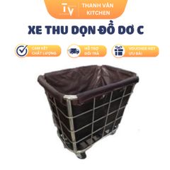 Xe thu dọn đồ dơ inox cao cấp 900x650x800mm - Tiện ích nhà bếp, dụng cụ gia dụng chất lượng cao (TV557)