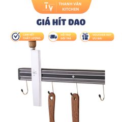 Giá hít dao nam châm 62cm có móc treo - Giá treo dao bếp chắc chắn, tiện lợi cho căn bếp hiện đại (TV285)
