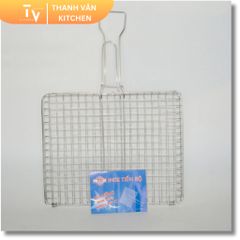 Vỉ nướng Inox Cao Cấp TV70 - Thiết Kế Tiện Dụng Cho Nướng Thịt & Hải Sản Trên Bếp Than, Bếp Gas, Dã Ngoại An Toàn (TV70)