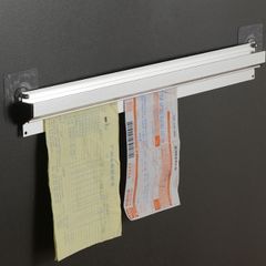Thanh gắn thực đơn, thanh gắn bảng tin dán tường, thanh gắn ghi chú inox 60cm dành cho nhà bếp, nhà hàng (TV298)