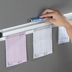 Thanh gắn thực đơn, thanh gắn bảng tin dán tường, thanh gắn ghi chú inox 60cm dành cho nhà bếp, nhà hàng (TV298)