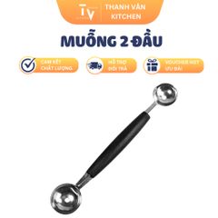 Muỗng Múc Trái Cây Inox 2 Đầu Tiện Lợi SJ - Dụng Cụ Nhà Bếp Đa Năng Cho Căn Bếp Thêm Hiện Đại (TV391)