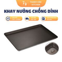 Khay Nướng Bánh Chống Dính Nhôm Cao Cấp 400x600mm - Khay Chữ Nhật Dùng Cho Lò Nướng Nhà Bếp TVKITCHEN (TV665)
