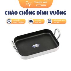 Chảo chống dính vuông, dùng được bếp từ cao cấp (TV1)