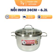 Nồi inox đa năng 3 đáy nắp kính Extreme Infinity 18cm & 22cm - Combo 2 nồi chất lượng cao Zebra 162298