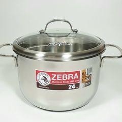Nồi inox đa năng 3 đáy nắp kính Extreme Infinity 18cm & 22cm - Combo 2 nồi chất lượng cao Zebra 162298