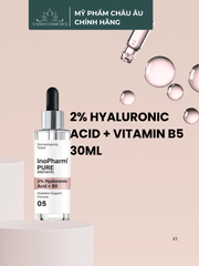 Serum InoPharm 2% Hyaluronic B5 Dưỡng Ẩm Căng Mướt 30ml - Chăm Sóc Da Khô, Phục Hồi Độ Đàn Hồi, Làm Mịn Nếp Nhăn
