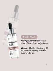 Serum InoPharm 2% Hyaluronic B5 Dưỡng Ẩm Căng Mướt 30ml - Chăm Sóc Da Khô, Phục Hồi Độ Đàn Hồi, Làm Mịn Nếp Nhăn