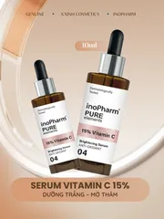 Tinh Chất InoPharm Vitamin C 15% Dưỡng Da Sáng Mịn Mờ Thâm 30ml - Serum Chống Lão Hóa Từ Bulgaria, Làm Rạng Rỡ Làn Da