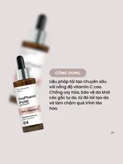 Tinh Chất InoPharm Vitamin C 15% Dưỡng Da Sáng Mịn Mờ Thâm 30ml - Serum Chống Lão Hóa Từ Bulgaria, Làm Rạng Rỡ Làn Da