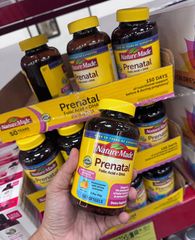 Vitamin Bầu Nature Made Prenatal Multi + DHA 150 viên - Bổ sung 23 vitamin và khoáng chất thiết yếu cho mẹ và bé, hỗ trợ phát triển não bộ trẻ nhỏ.