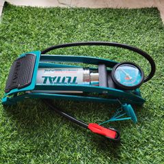 Bơm Hơi Đạp Chân Total TMPP5511 - Dụng Cụ Bơm Cho Xe Máy, Ô Tô, Xe Đạp, Thân Thép Chắc Chắn, Đồng Hồ Đo Áp Suất Chính Xác