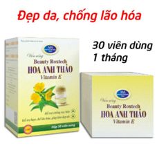 Viên uống Beauty Roxtech Hoa Anh Thảo Vàng 30 viên - Hỗ trợ làm đẹp, cải thiện da sáng mịn và chống lão hóa hiệu quả