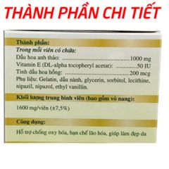 Viên uống Beauty Roxtech Hoa Anh Thảo Vàng 30 viên - Hỗ trợ làm đẹp, cải thiện da sáng mịn và chống lão hóa hiệu quả