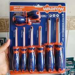 Bộ Tuốc Nơ Vít 8 Chi Tiết Wadfow WSS1408 - Thép CR-V Chất Lượng Cao, Tay Cầm Chống Trượt cho Sửa Chữa Điện và Gia Dụng