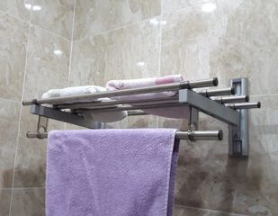 Giá để đồ gắn tường 2 tầng Wellex ALB2060, nhôm inox cao cấp, tiện lợi cho không gian sống, chịu tải 30kg/tầng, hàng Hàn Quốc