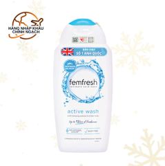 Dung dịch vệ sinh phụ nữ Femfresh Active Wash 250ml - Sản phẩm nhập khẩu từ Anh, an toàn cho mọi độ tuổi, hỗ trợ sự tươi trẻ và khỏe mạnh.