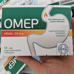 Giảm trào ngược dạ dày, ợ nóng Omep HEXAL 20mg Đức 14 viên