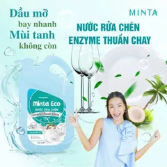 Nước Rửa Chén Enzyme Thuần Chay Minta - Giải Pháp Làm Sạch Bát Đĩa, Khử Độc Tố Rau Củ, Dầu Mỡ Nhanh Chóng và An Toàn cho Gia Đình