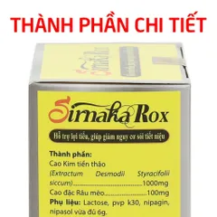 Sirnaka Rox - Thực Phẩm Chức Năng Hỗ Trợ Lợi Tiểu, Giảm Sỏi Thận, Sỏi Tiết Niệu - Hộp 10 Gói