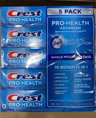 Sét 5 Kem đánh răng Crest pro- health advanced mới 167g x5