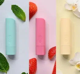 Set 9 Son Dưỡng Môi Eos 100% Natural Organic Lip Balm 4g - Độ ẩm và Chăm sóc Môi Tự Nhiên, Hương Vị Độc Đáo