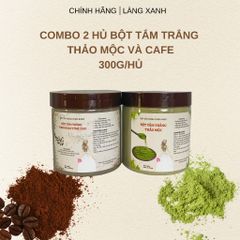 Combo 2 Hũ Bột Tắm Trắng Thảo Mộc và Cafe 350G - Làm Sáng Da, Mịn Da, Tự Nhiên, Sạch Da, Made in Vietnam