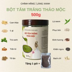 Bột Tắm Trắng Thảo Mộc 500g - Sản Phẩm Dưỡng Da Thiên Nhiên Chất Lượng Cao, Tặng 1 Bịch Hấp Dẫn