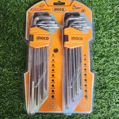 Bộ Lục Giác Đầu Bằng & Bông 18 Chi Tiết Ingco HHKSET0181 - Dụng Cụ Cầm Tay Chất Lượng Cao, Tiện Lợi Cho Sửa Chữa
