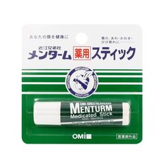 Son Dưỡng Môi Omi Brotherhood Menturm Medicated Stick - Giải Pháp Chăm Sóc Môi Khô Nứt - Hương Mát, Dễ Dàng Mang Theo