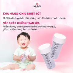 Bình Trữ Sữa Imani Nhập Khẩu Hàn Quốc Dung Tích 140ml Chất Liệu Không Chứa BPA An Toàn Cho Bé