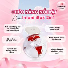 Máy Hút Sữa Rảnh Tay IMANI Ibox 2in1 Hàn Quốc - Thiết Kế Thông Minh, Công Nghệ Hút Kiệt, Không Đau, Bảo Hành 1 Năm